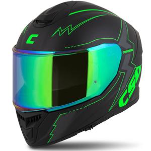 Casque moto Integral Cassida Integral GT 2.1 Flash noir-vert fluo-gris