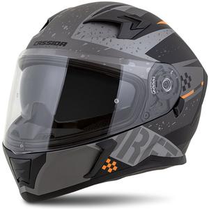 Casque moto Integral Cassida Integral 3.0 DRFT gris mat-noir-orange