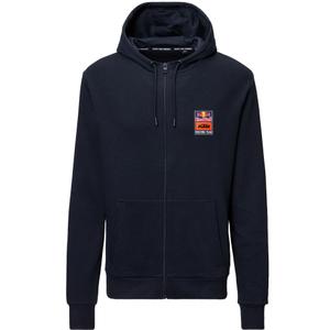 Sweat à capuche zippé KTM Logo bleu-orange