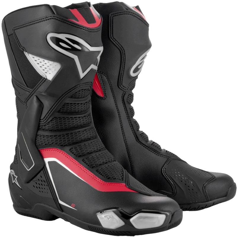 Bottes moto Alpinestars SMX-6 3 noir-argent-rouge