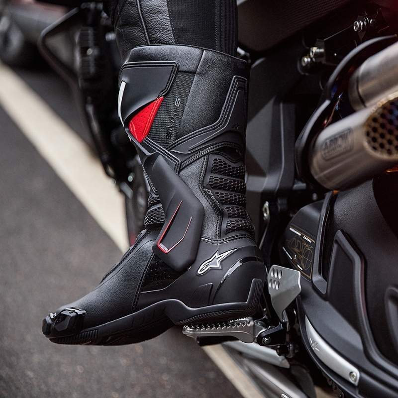 Bottes moto Alpinestars SMX-6 3 Drystar noir-rouge