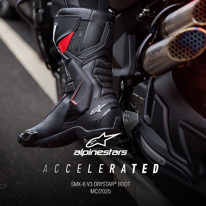 Bottes moto Alpinestars SMX-6 3 Drystar noir-rouge
