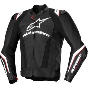 Blouson moto en cuir Alpinestars Missile 3 Ignition noir-blanc