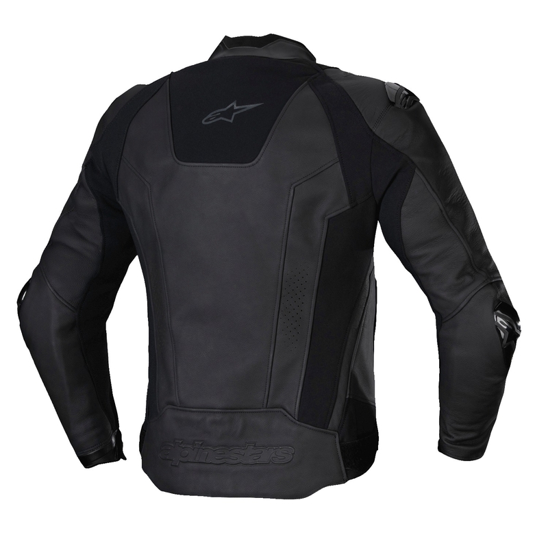 Blouson moto en cuir Alpinestars Missile 3 noir-noir