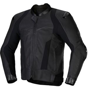Blouson moto en cuir Alpinestars Missile 3 noir-noir