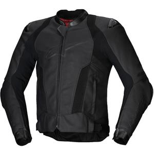 Blouson moto en cuir Alpinestars Missile 3 Airflow noir-noir