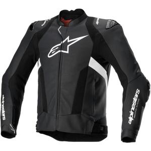 Blouson moto en cuir Alpinestars Missile 3 Airflow noir-blanc