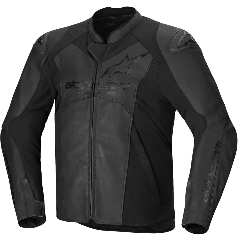 Blouson moto en cuir Alpinestars Faster 3 noir-noir