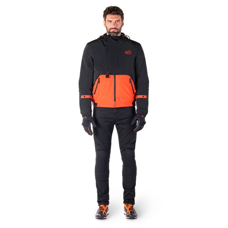 Blouson moto Alpinestars Mootant Waterproof Parka noir-orange fluo