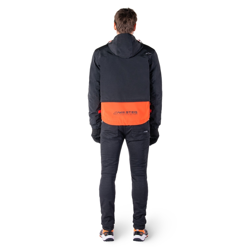 Blouson moto Alpinestars Mootant Waterproof Parka noir-orange fluo