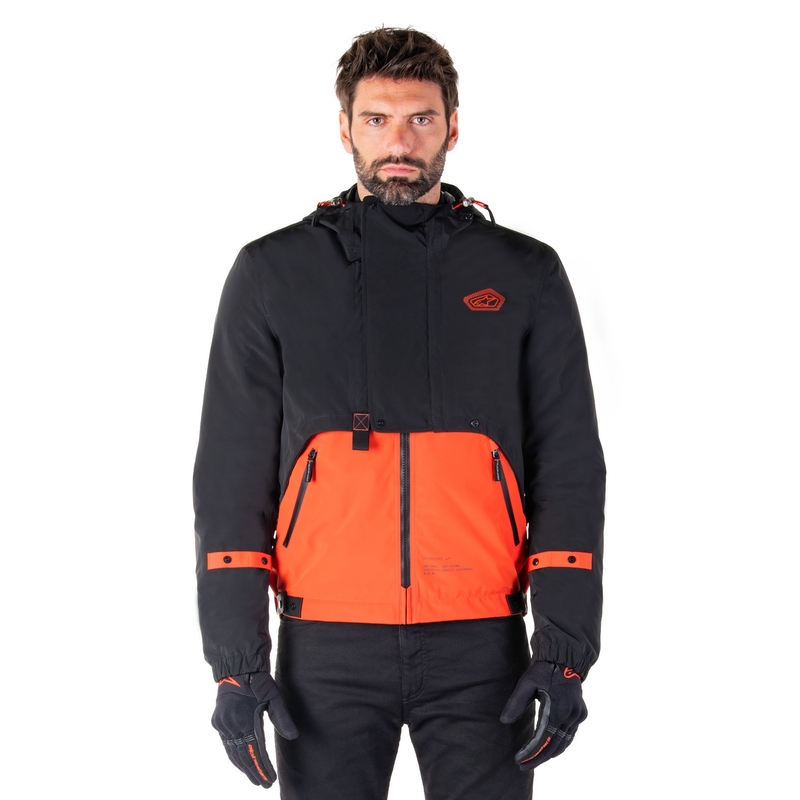 Blouson moto Alpinestars Mootant Waterproof Parka noir-orange fluo