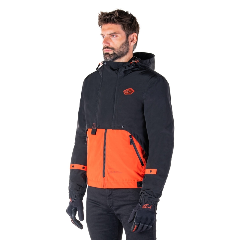 Blouson moto Alpinestars Mootant Waterproof Parka noir-orange fluo