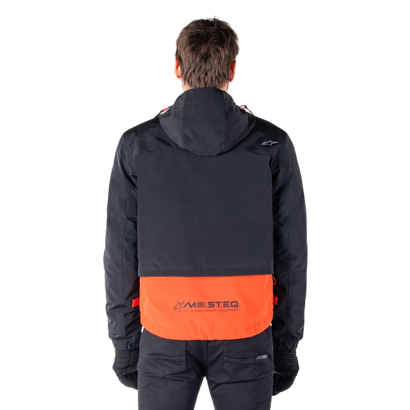 Blouson moto Alpinestars Mootant Waterproof Parka noir-orange fluo