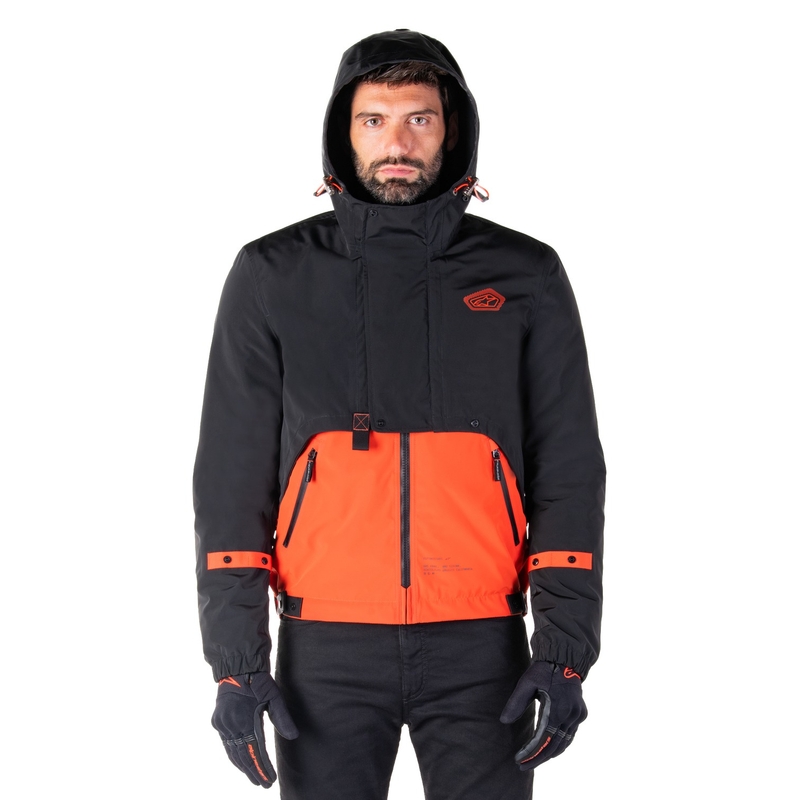 Blouson moto Alpinestars Mootant Waterproof Parka noir-orange fluo
