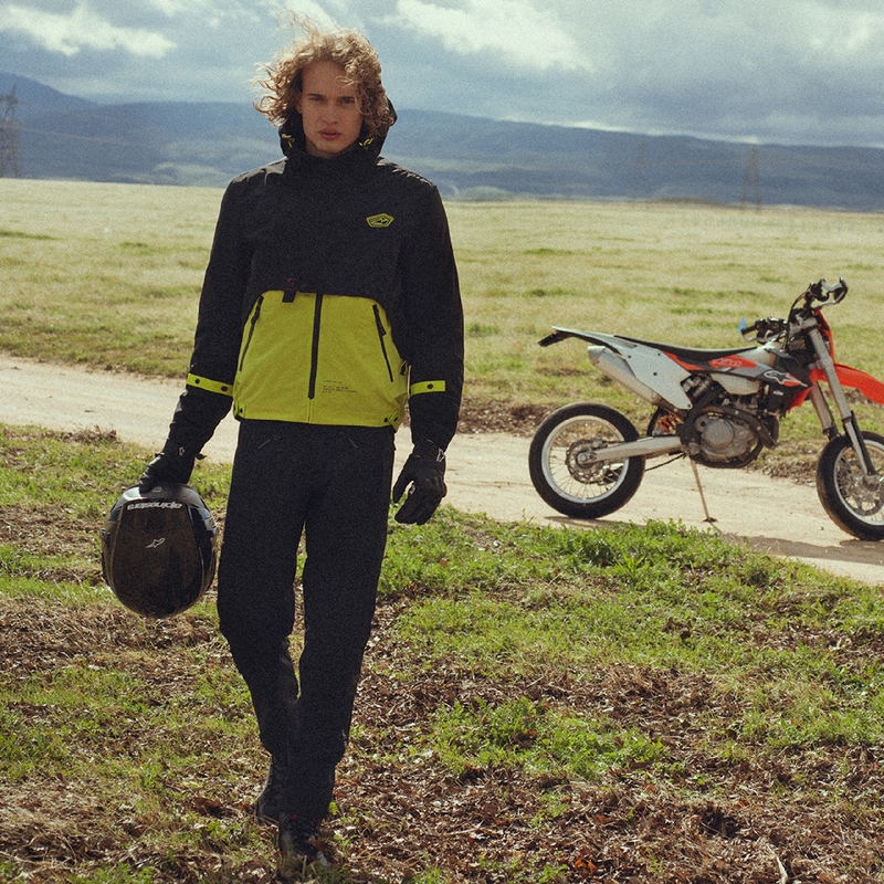 Blouson moto Alpinestars Mootant Waterproof Parka noir-orange fluo