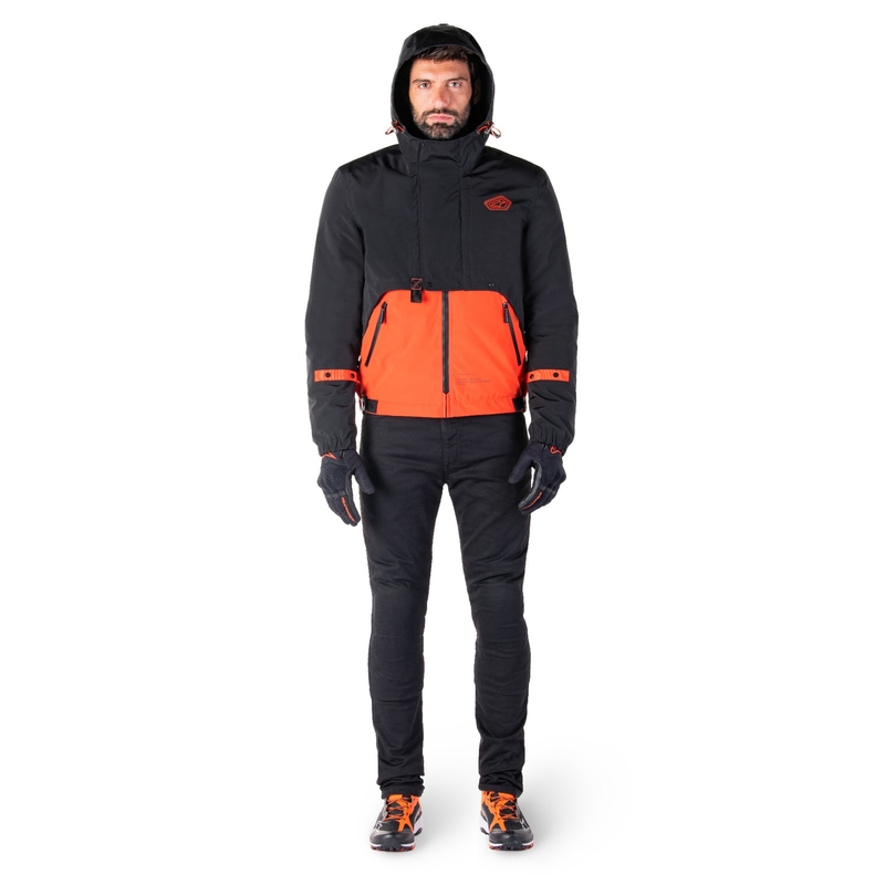 Blouson moto Alpinestars Mootant Waterproof Parka noir-orange fluo