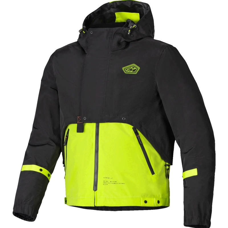 Blouson moto Alpinestars Mootant Waterproof Parka noir-jaune fluo