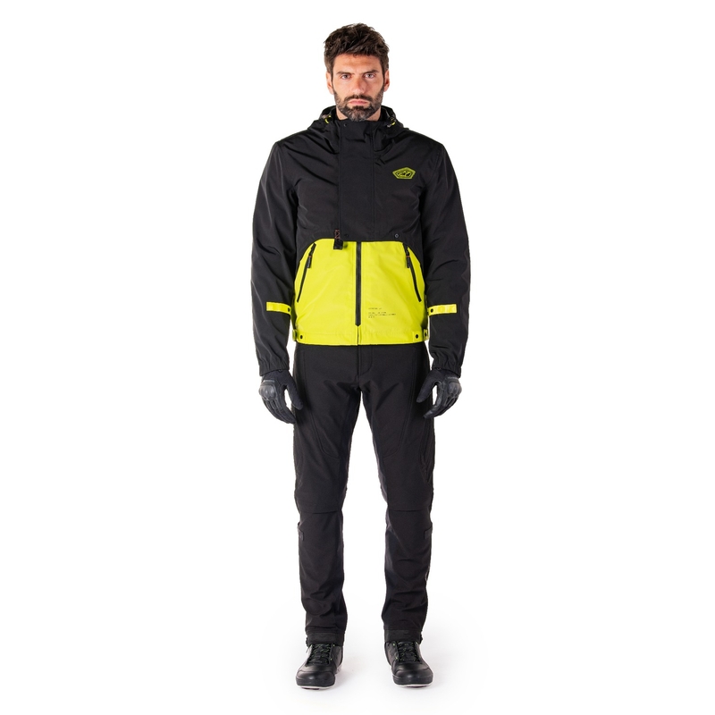 Blouson moto Alpinestars Mootant Waterproof Parka noir-jaune fluo