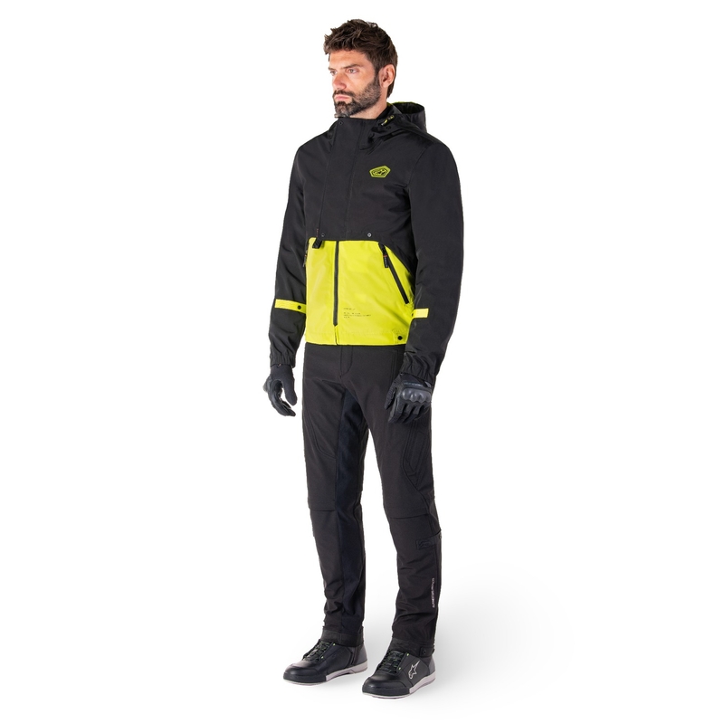 Blouson moto Alpinestars Mootant Waterproof Parka noir-jaune fluo