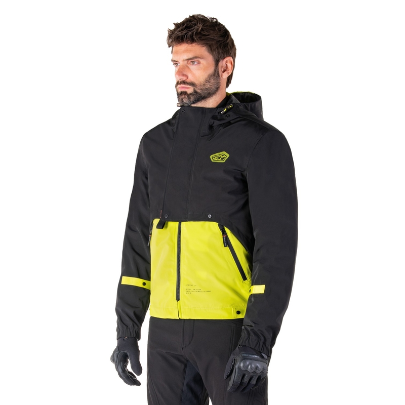 Blouson moto Alpinestars Mootant Waterproof Parka noir-jaune fluo
