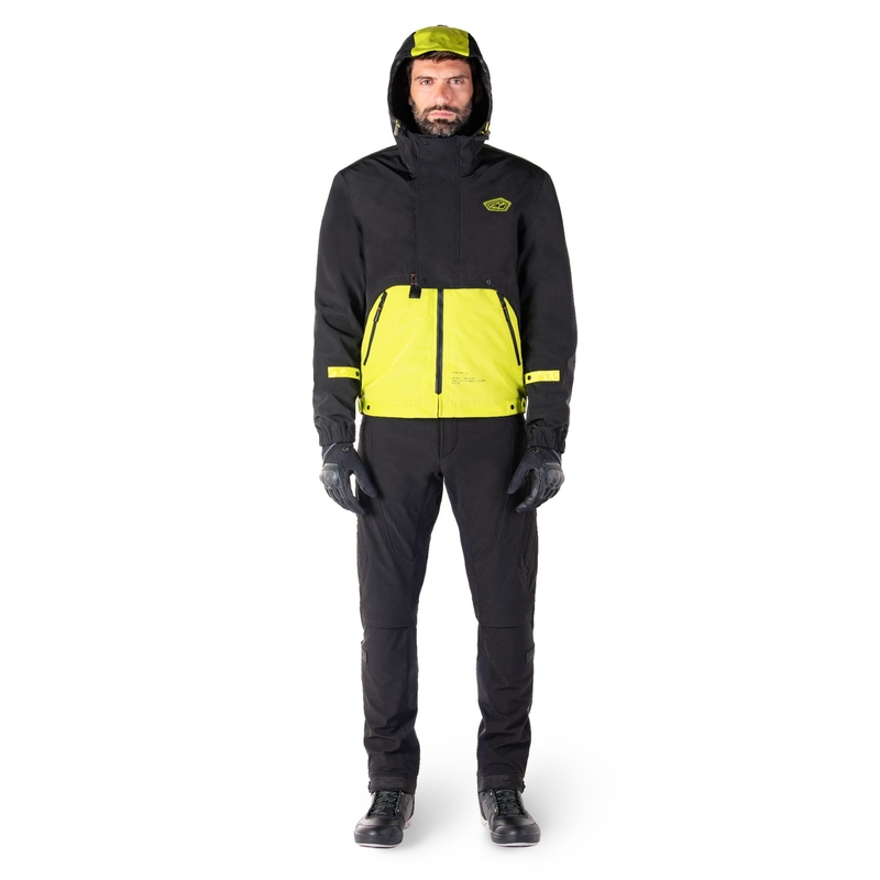 Blouson moto Alpinestars Mootant Waterproof Parka noir-jaune fluo