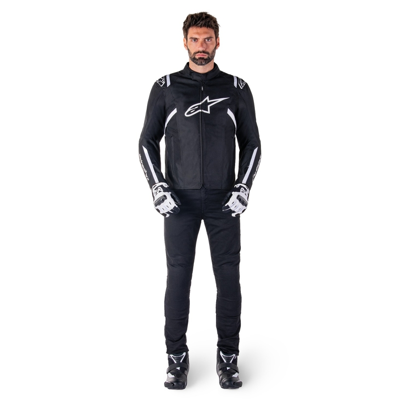 Blouson moto imperméable Alpinestars T-SPS 2 noir-blanc