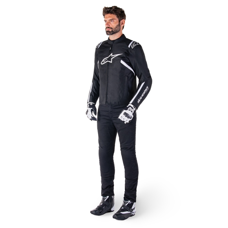 Blouson moto imperméable Alpinestars T-SPS 2 noir-blanc