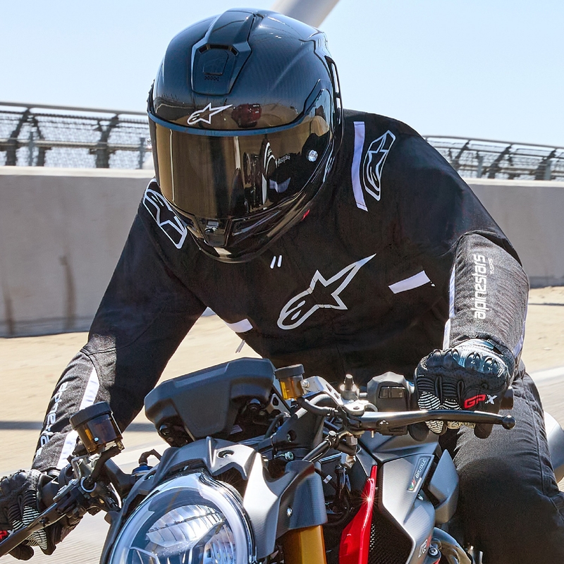 Blouson moto imperméable Alpinestars T-SPS 2 noir-blanc