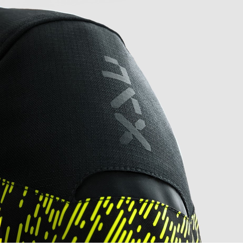 Veste moto Rebelhorn Jax noir-jaune fluo