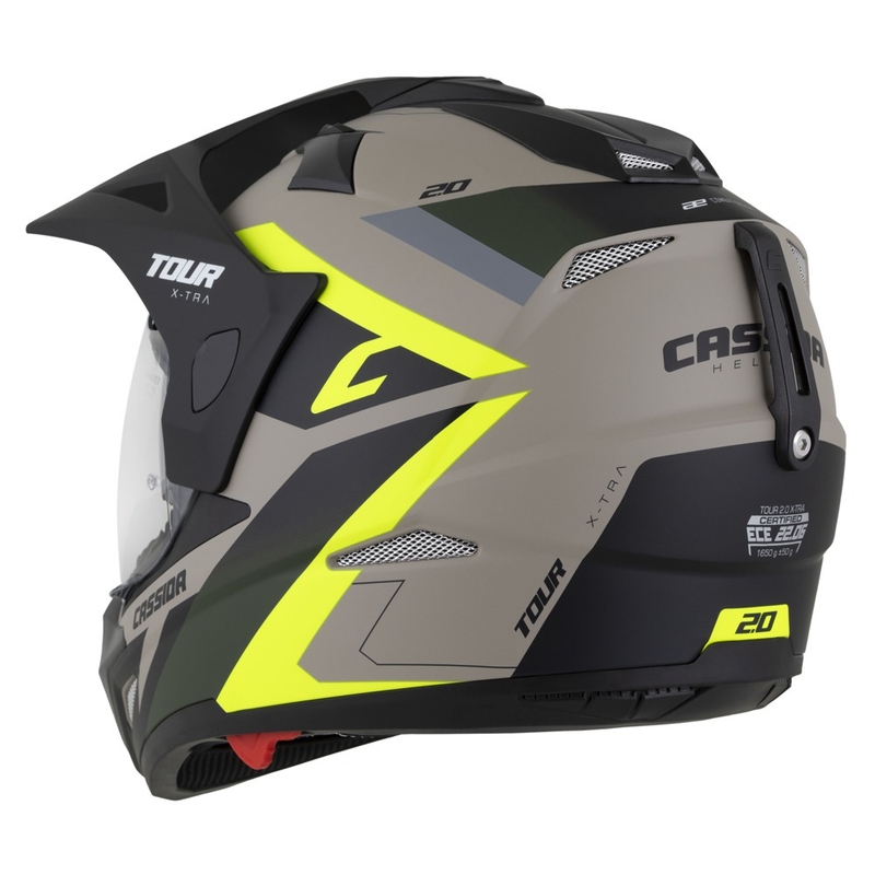 Casque Enduro Cassida Tour 2.0 X-tra sable mat-fluo jaune-vert-noir