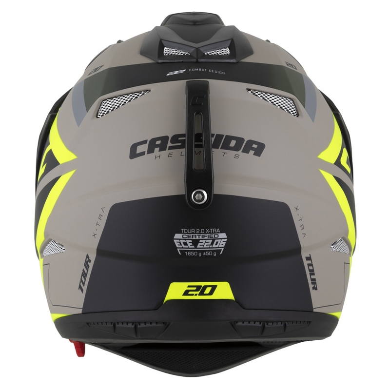 Casque Enduro Cassida Tour 2.0 X-tra sable mat-fluo jaune-vert-noir