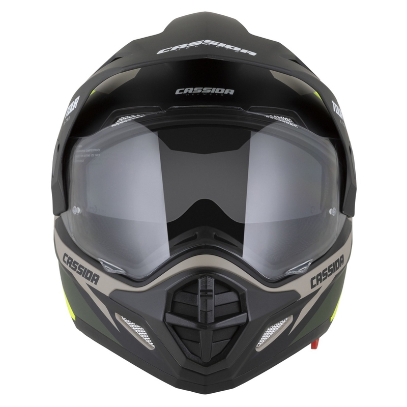 Casque Enduro Cassida Tour 2.0 X-tra sable mat-fluo jaune-vert-noir