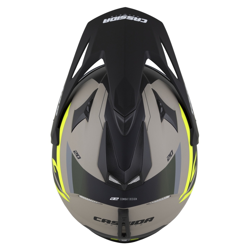 Casque Enduro Cassida Tour 2.0 X-tra sable mat-fluo jaune-vert-noir