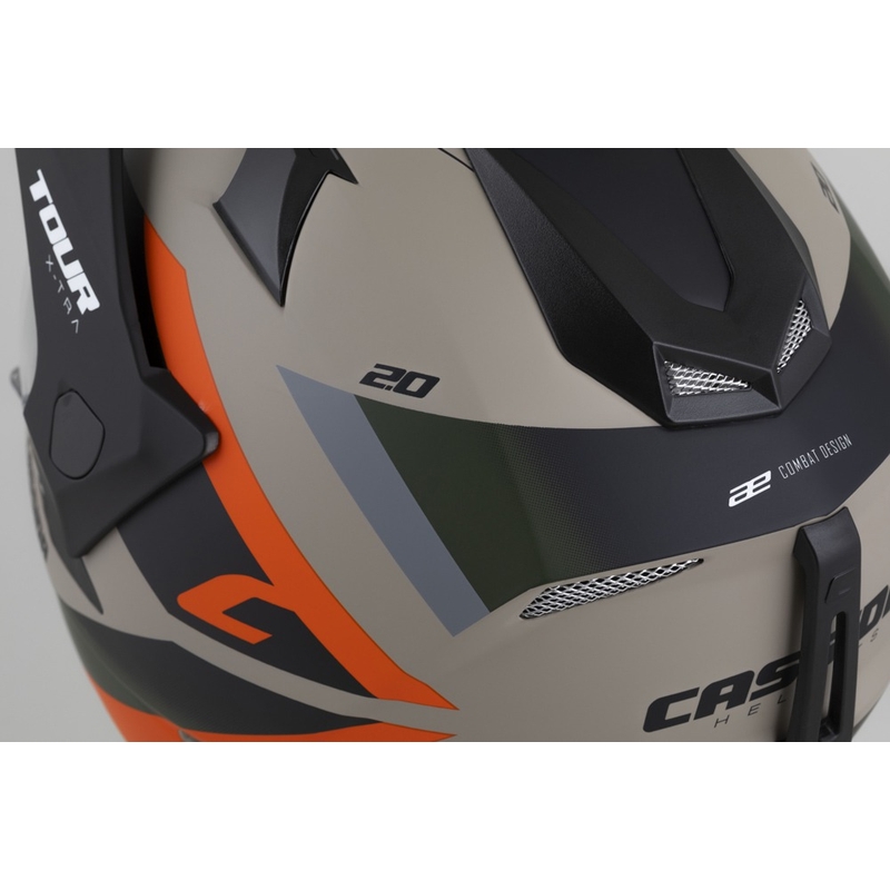 Casque Enduro Cassida Tour 2.0 X-tra sable mat-orange-vert-noir