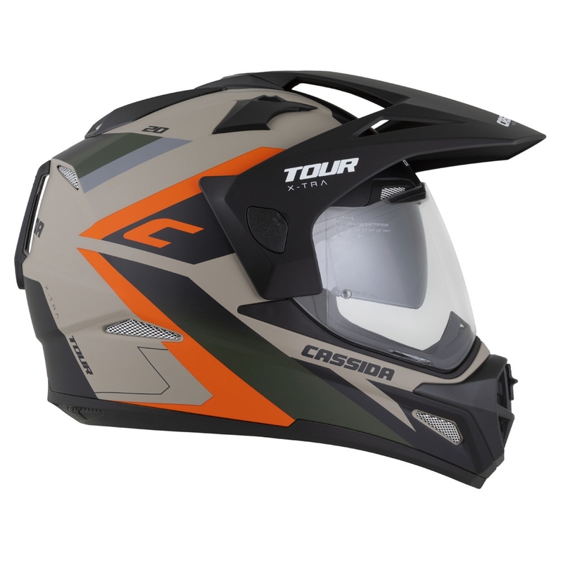 Casque Enduro Cassida Tour 2.0 X-tra sable mat-orange-vert-noir