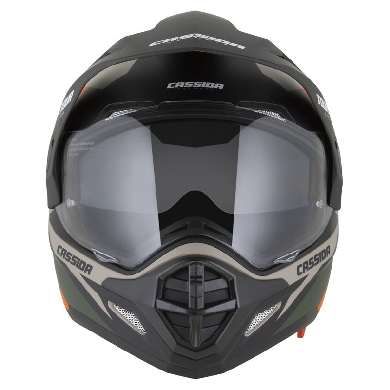 Casque Enduro Cassida Tour 2.0 X-tra sable mat-orange-vert-noir