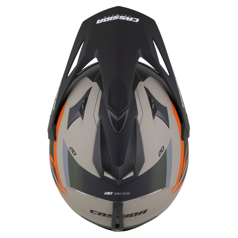 Casque Enduro Cassida Tour 2.0 X-tra sable mat-orange-vert-noir