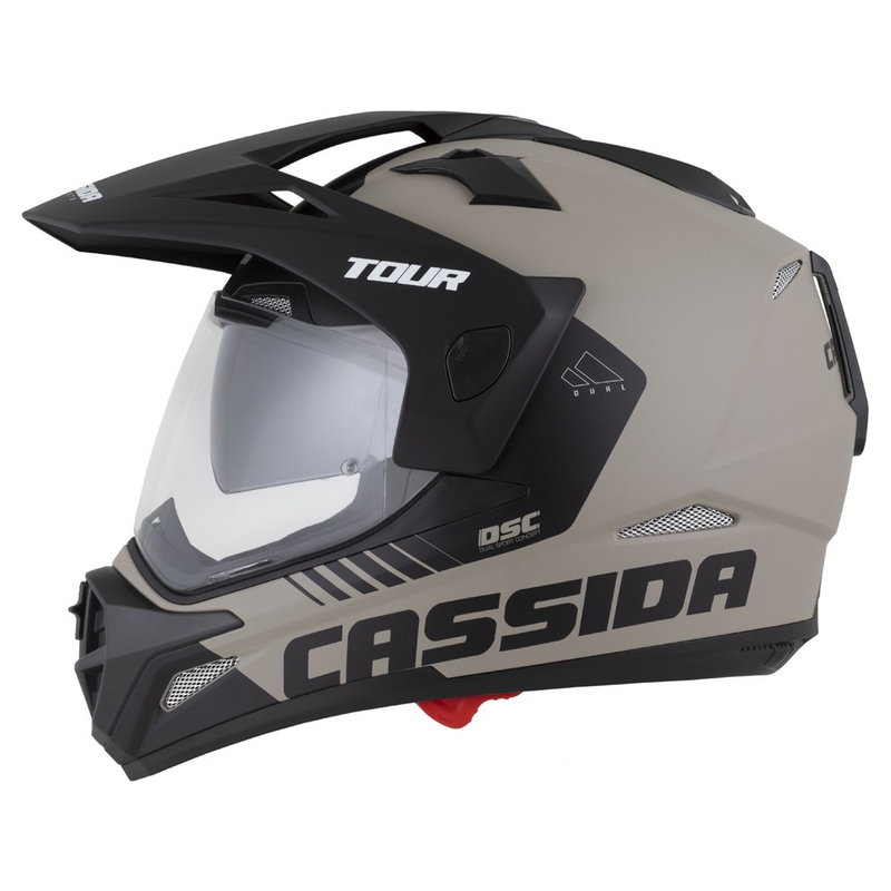 Casque Enduro Cassida Tour 2.0 Dual sable mat-noir