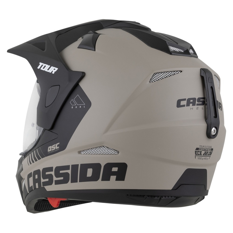 Casque Enduro Cassida Tour 2.0 Dual sable mat-noir