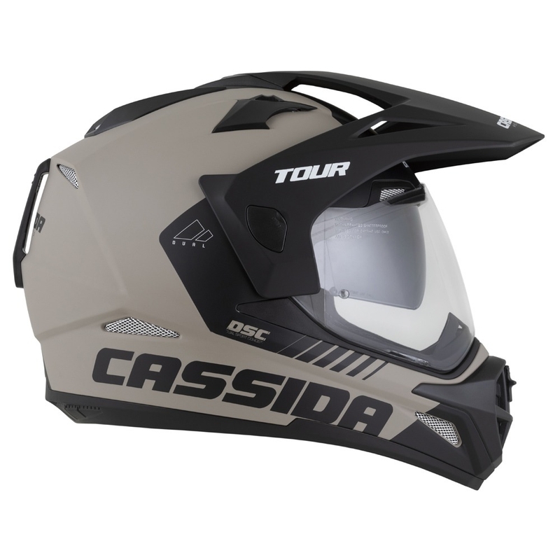 Casque Enduro Cassida Tour 2.0 Dual sable mat-noir