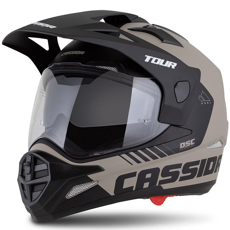 Casque Enduro Cassida Tour 2.0 Dual sable mat-noir
