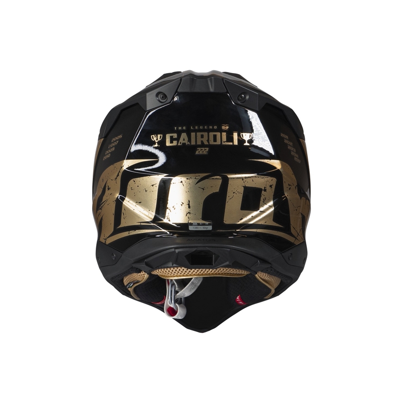 Casque cross Airoh Aviator 3.0 "TC 222 THE LEGEND" noir-or