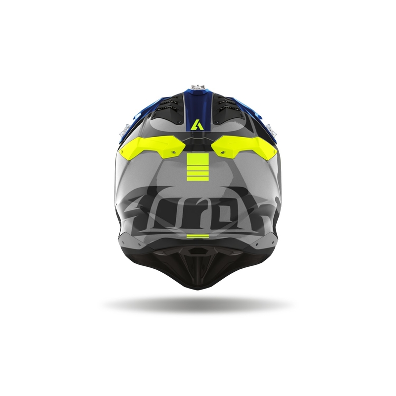 Casque cross Airoh Aviator 3.0 Push bleu