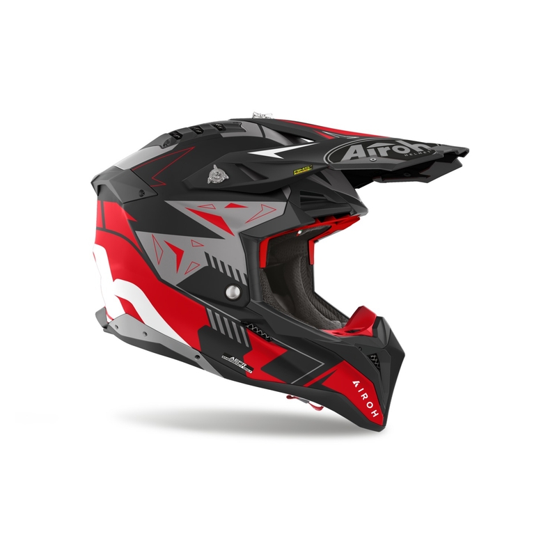 Casque cross Airoh Aviator 3 Spin rouge mat