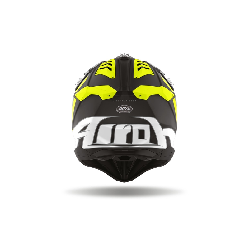 Casque cross Airoh Aviator 3 Glory jaune mat
