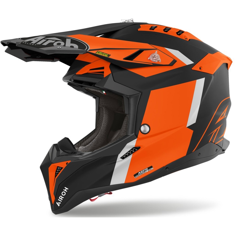 Casque cross Airoh Aviator 3 Glory orange mat
