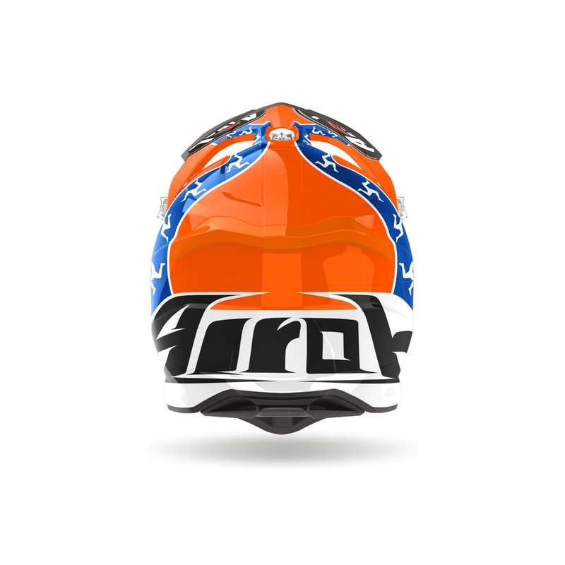 Casque motocross Airoh Strycker Hazzard orange en solde soldes