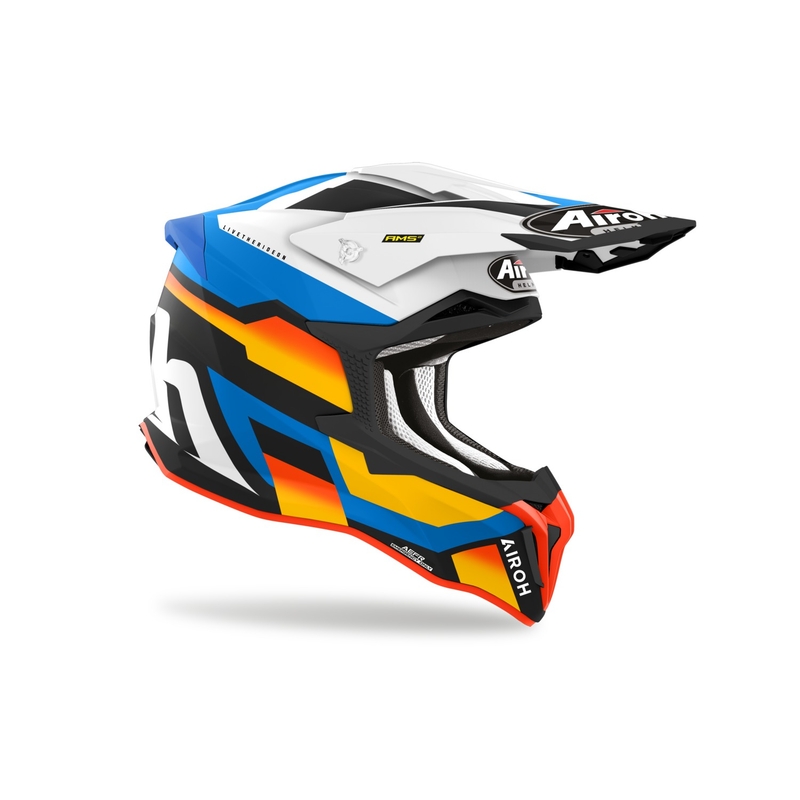 Casque cross Airoh Strycker Glam bleu mat soldes