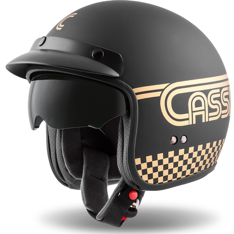 Casque moto ouvert Cassida Oxygen Rondo noir et or