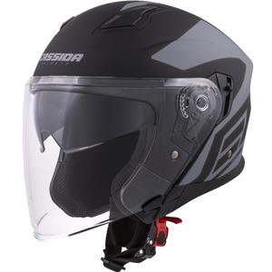 Cassida Jet Tech Corso Open Motorcycle Helmet Noir et Gris